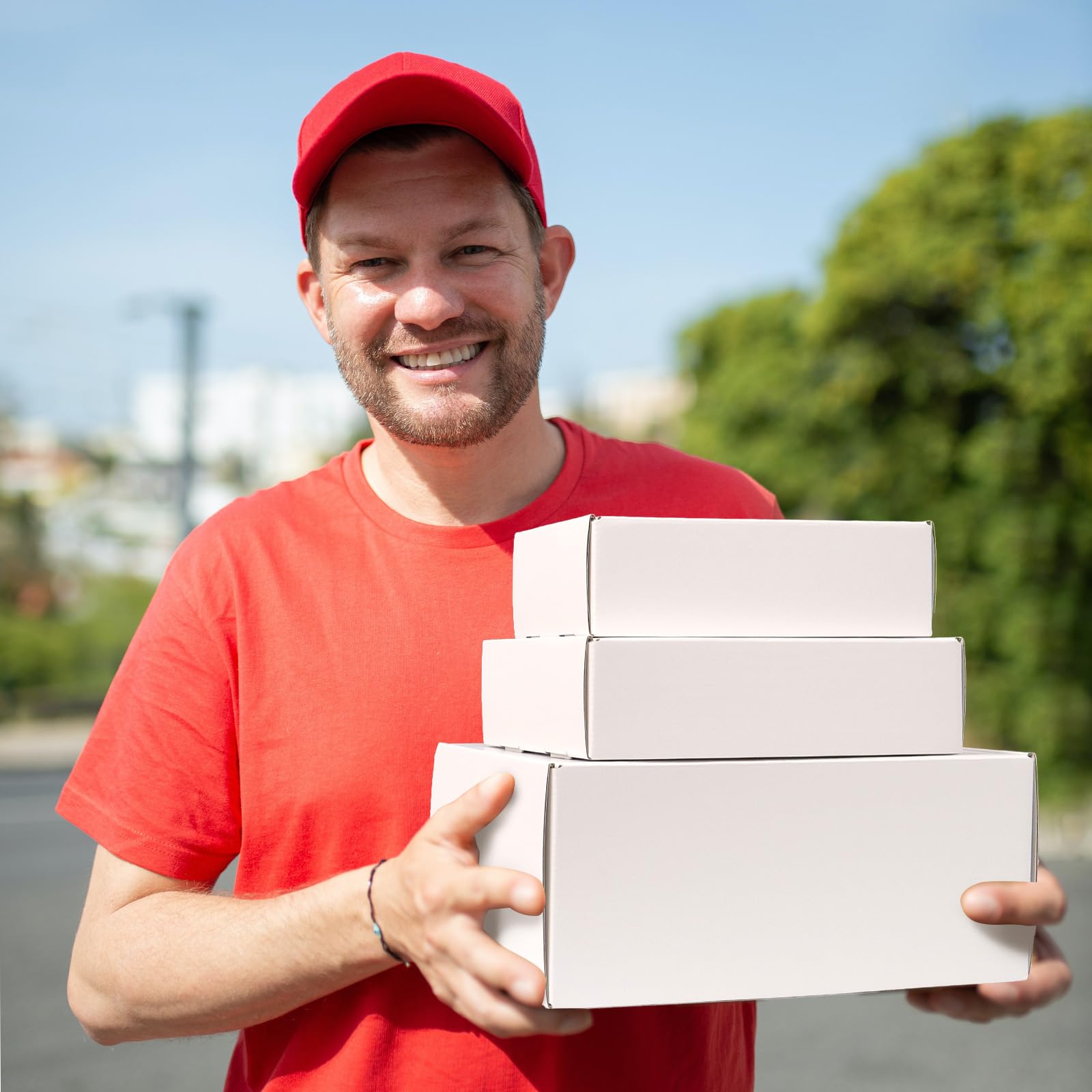8x8x3 weiße Versandkartons klein 20 Stück kleine Versandkartons zum Verpacken Wellpappe Versandkartons für den Versand