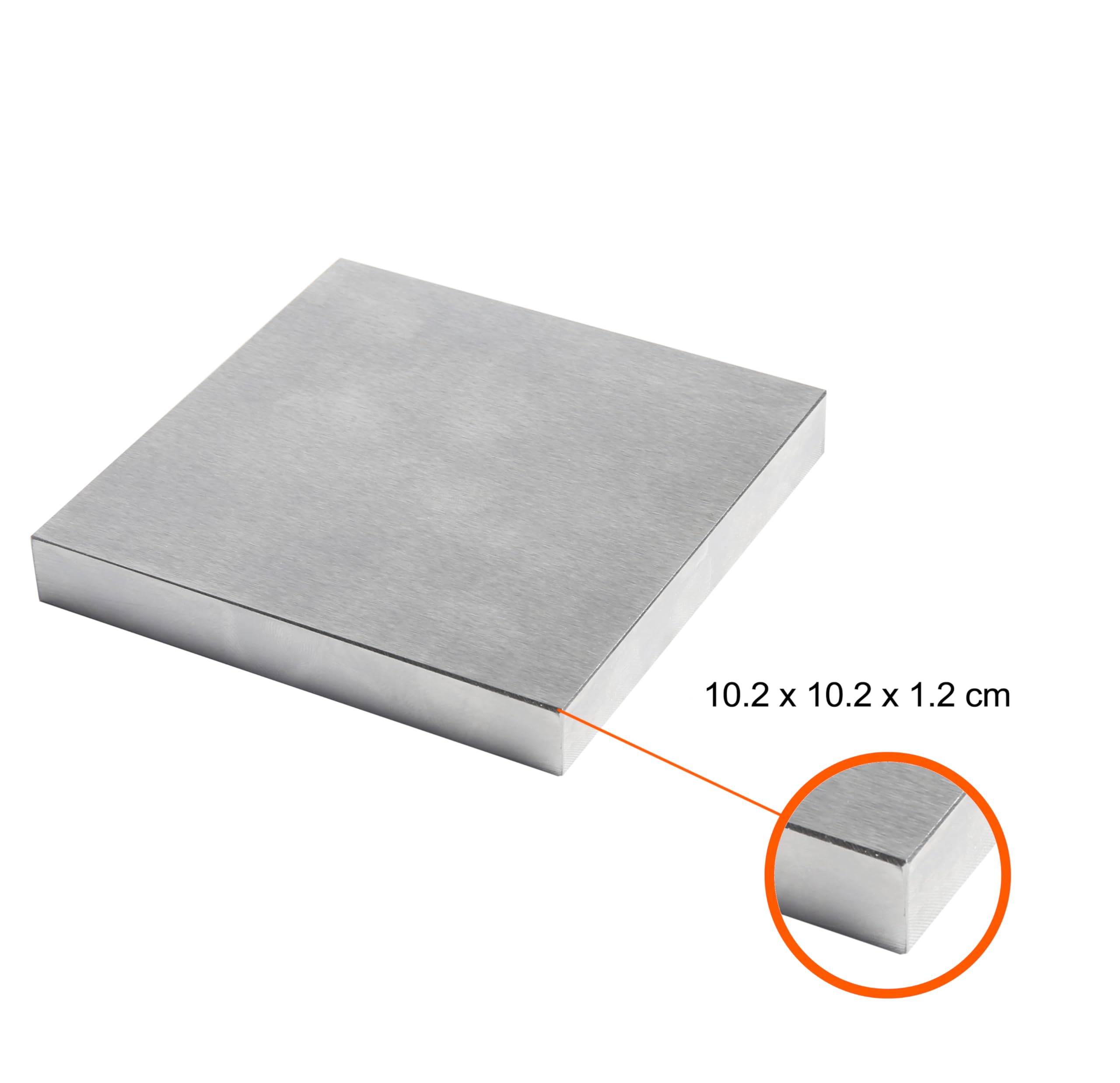 HimaPro Blocco da Banco in Acciaio 10.2x10.2 cm, Incudine Piana per Orafi, Strumento da Banco in Metallo per Oreficeria e Stampe (10.2x10.2x1.2 cm)