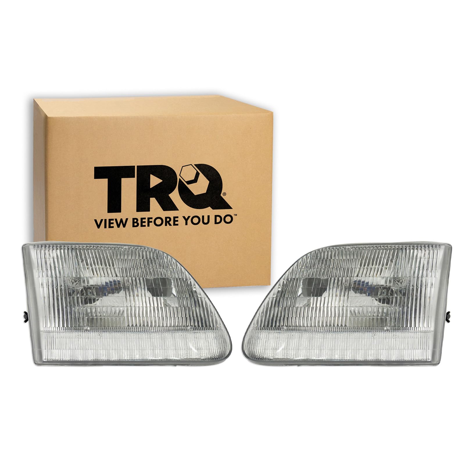TRQ Headlight Assembly Set Driver & Passenger Side FO2502153 FO2503153 Compatible with 97-07 Ford — view 53