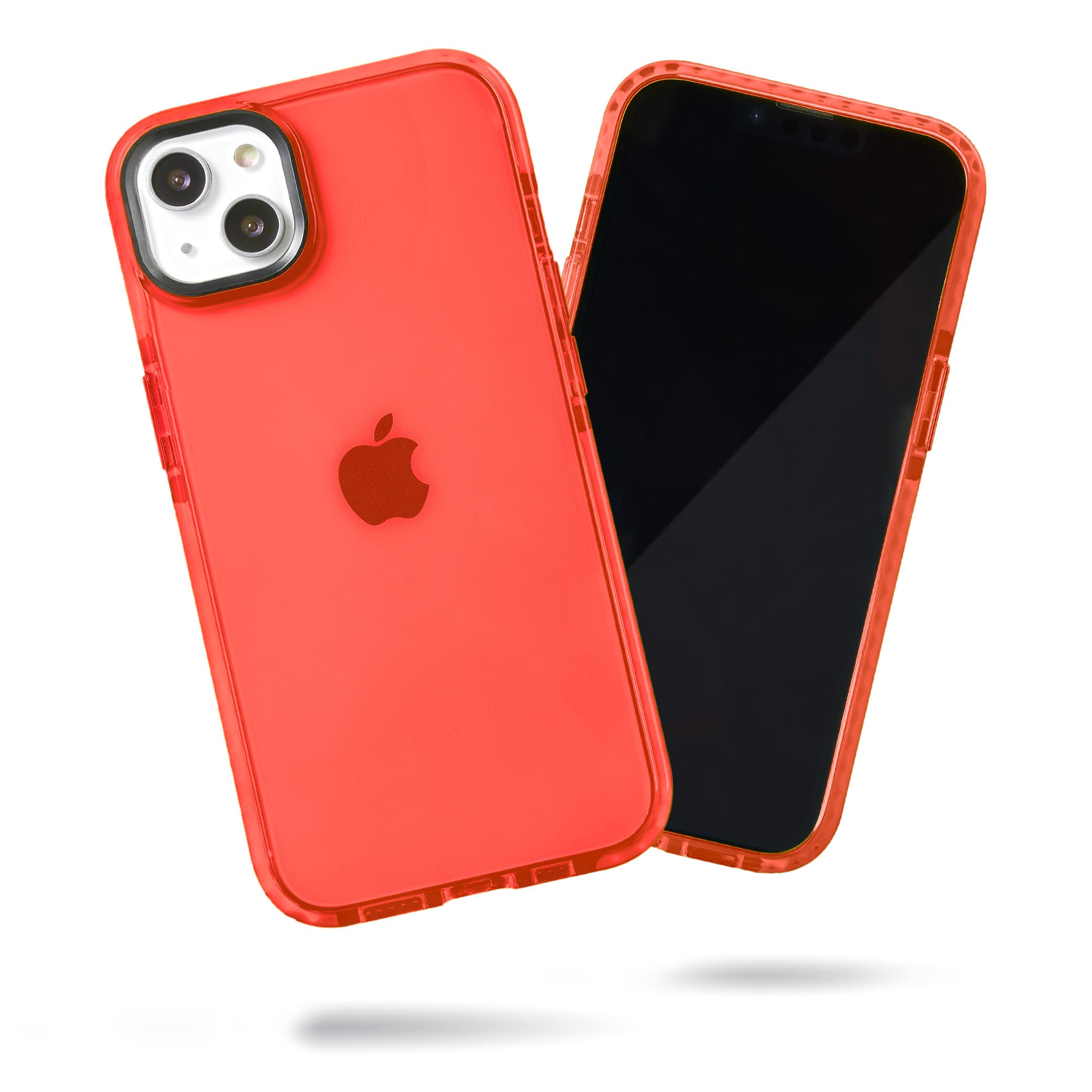 SteepLabBarrier Case for iPhone 15 Plus (2023, 6.7" Screen) - Impact Absorbing Case with Full Body Protection and Raised Bezel (Electric Red Strawberry)