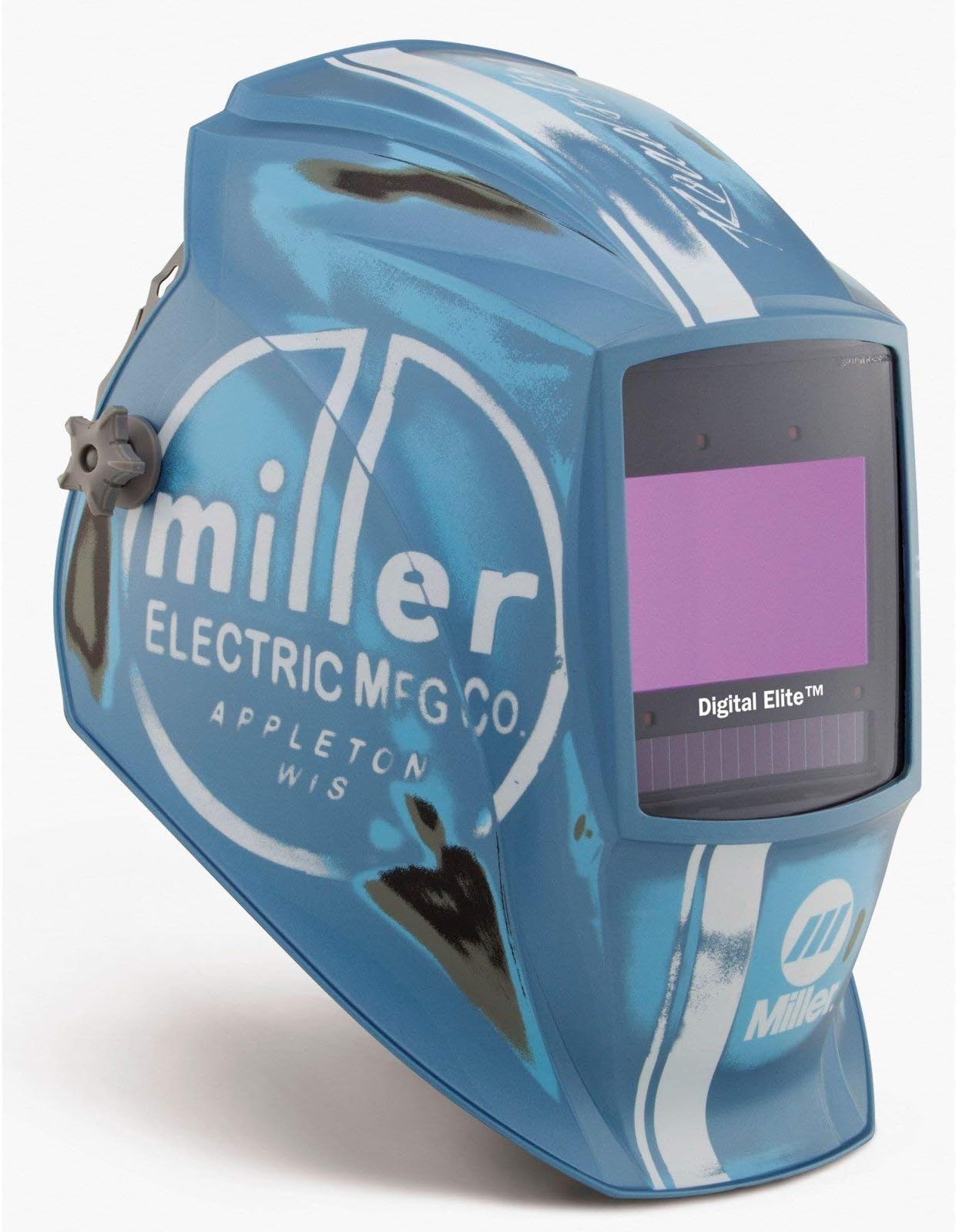 Miller 289755 Digital Elite Auto Darkening Welding Helmet - Digital Welding Hood with 9.2 Sq.in. Viewing Screen, 4 Arc Sensors & 4 Operating Modes - Welding Mask for Men & Women (Vintage Roadster)