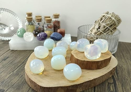 Miniatura 5 de MAIBAOTA Cristales de ópalo a granel, piedras pulidas, piedras preciosas naturales, piedras decorativas para jarrón, reiki, bruja, cuarzo, piedras