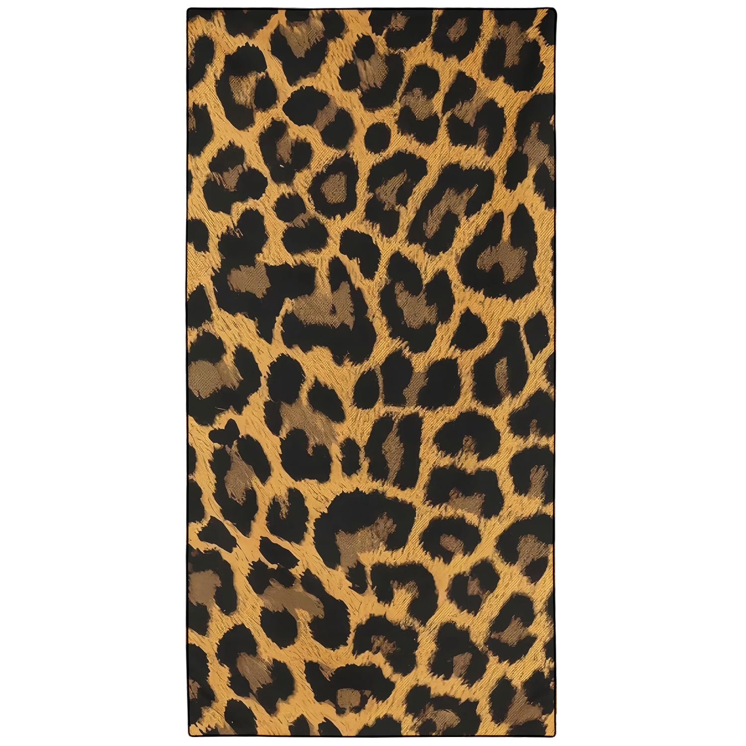 Violetpos Classic Leopard Print Beach Towel, Extra Large 180x90 cm 250GSM Microfibre, Sand Free Quick Dry, Ideal Vacation Gifts with Carry Bag for Pool Cruise Camping