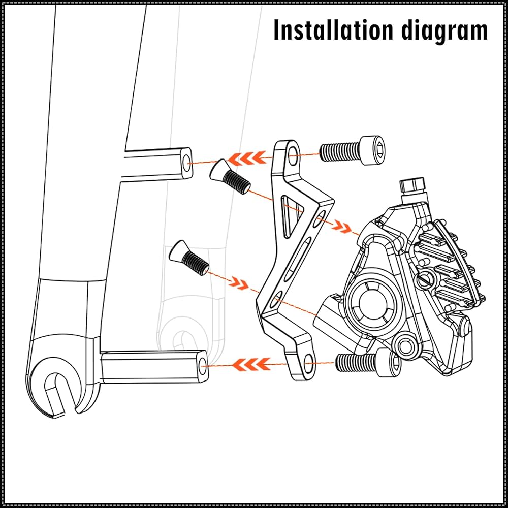 Amazon | PACYTION ディスクブレーキアダプター 180mm フロント