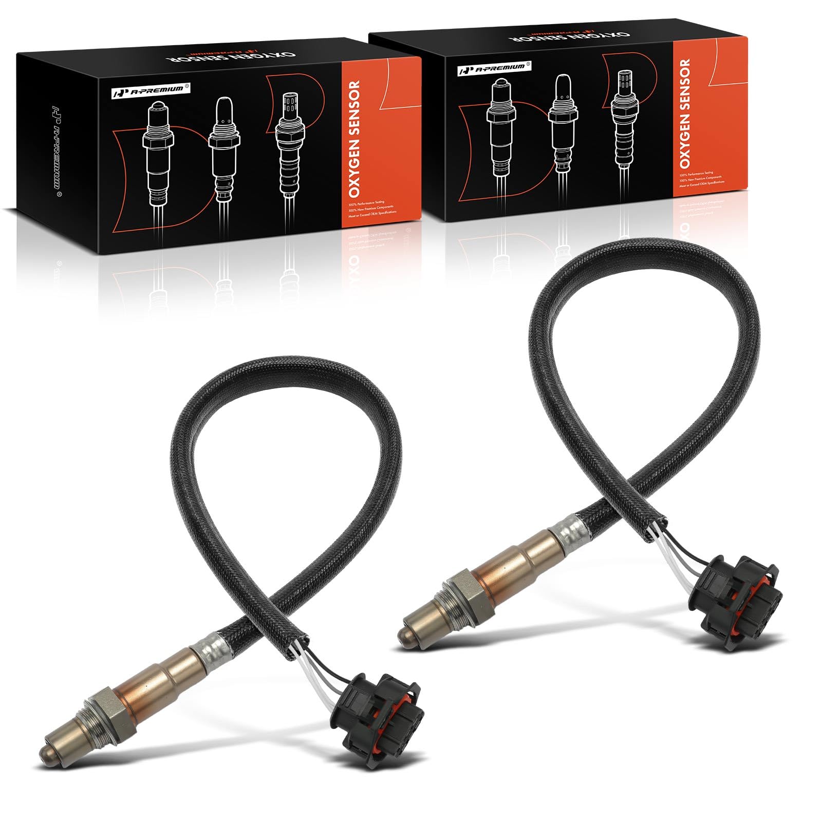 A-Premium O2 Oxygen Sensor Compatible with Cadillac SRX 2010-2011 V6 2.8L LAU Turbo, Upstream and Downstream, 2-PC Set-image-26