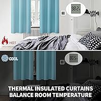 Vista 3 de BGment Cortinas opacas con aislamiento térmico y ojales, cortinas para oscurecer la habitación y la sala de estar, juego de 2 paneles