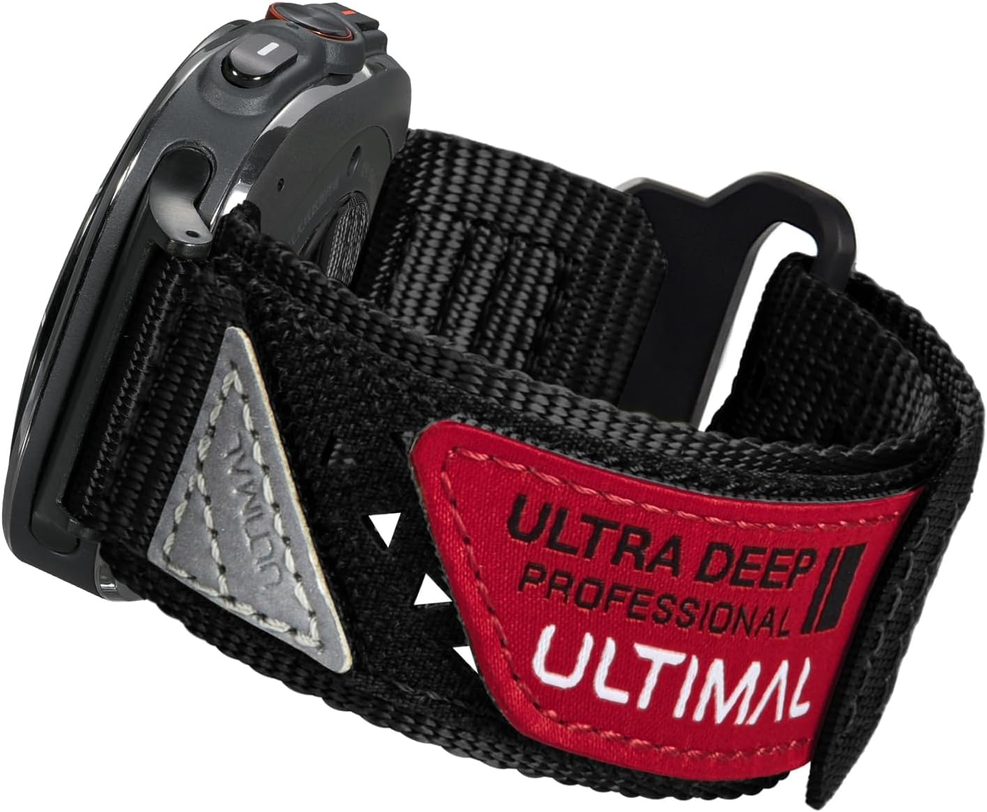 ULTIMAL Band Compatible with Samsung Galaxy Watch Ultra 47mm(2024/2025) band for Men Women, 47mm Nylon Sport Breathable Replacement Strap for Galaxy Watch Ultra (2024/2025,Black,L