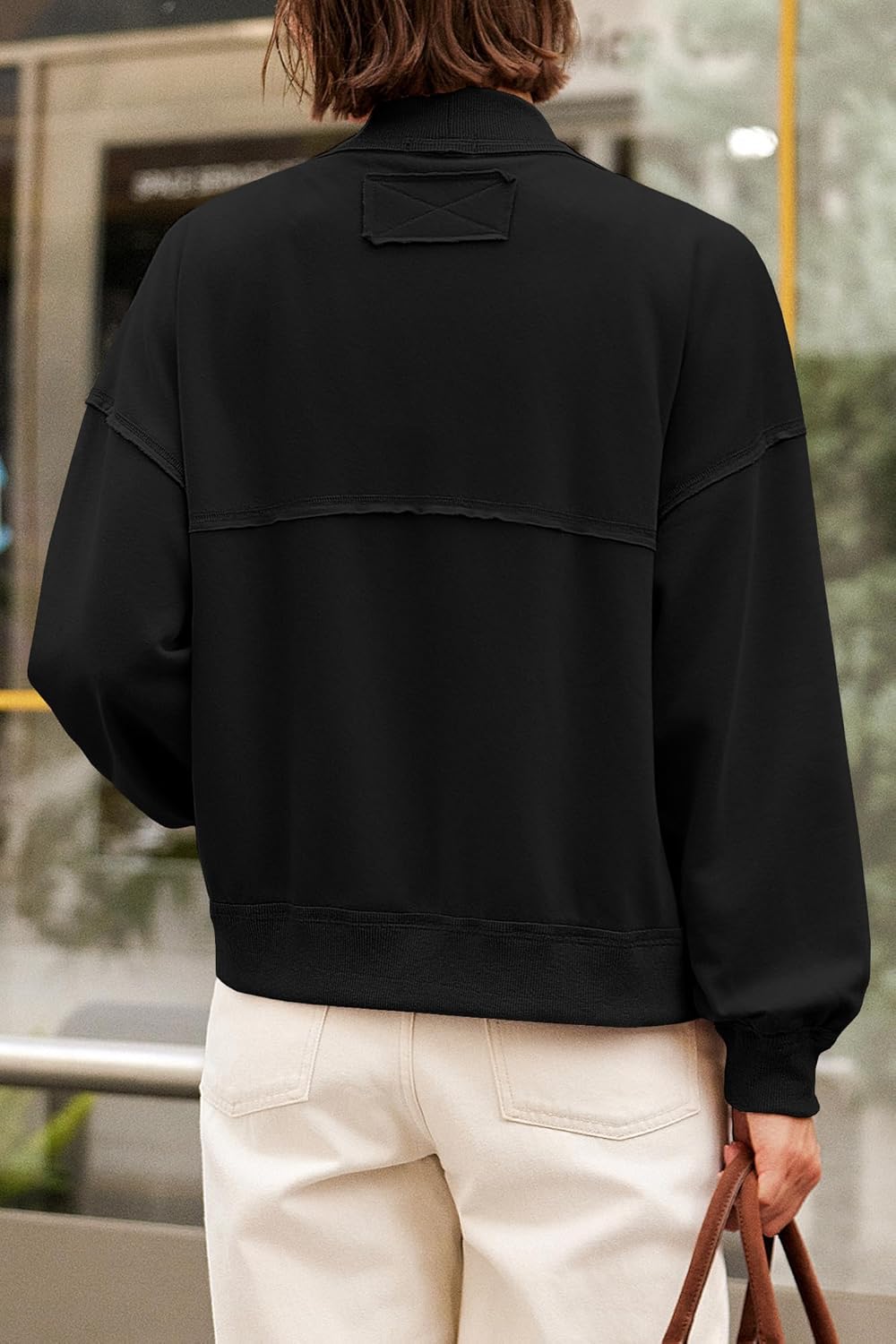 SENSERISE Womens Open Front Sweatshirt Cardigan Oversized Cardigan Casual Long Sleeve Fall Outfits Jacket with Pockets