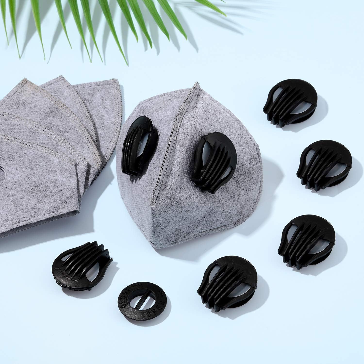 20 Pieces Five-layer Activated Carbon sheet Replaceable sheet Inserts and Exhaust Valves Replacement for Men Women