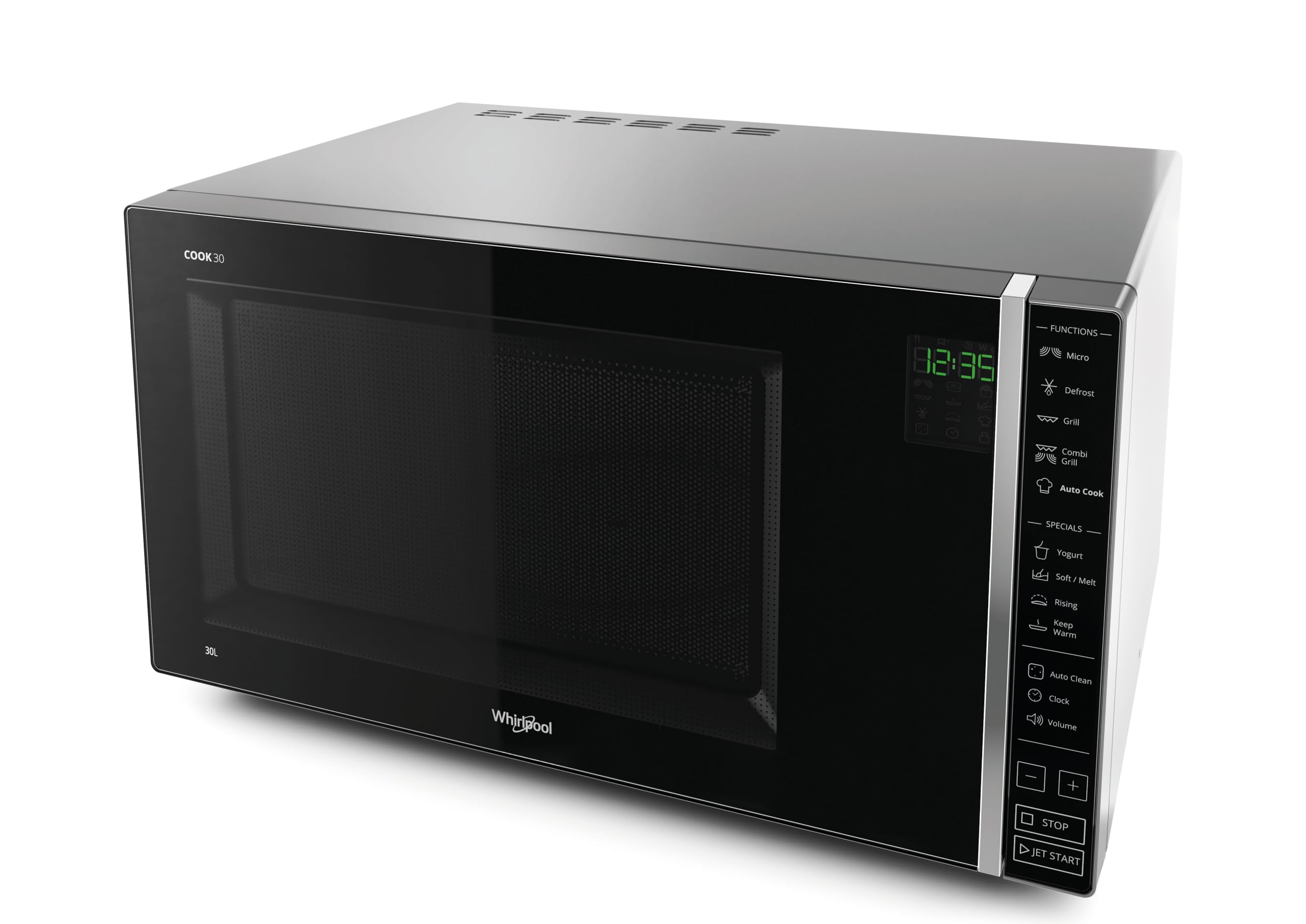 Whirlpool MWP 303 SB forno a Microonde Cook 30 + Grill, 30 litri, Grigio, con griglia alta