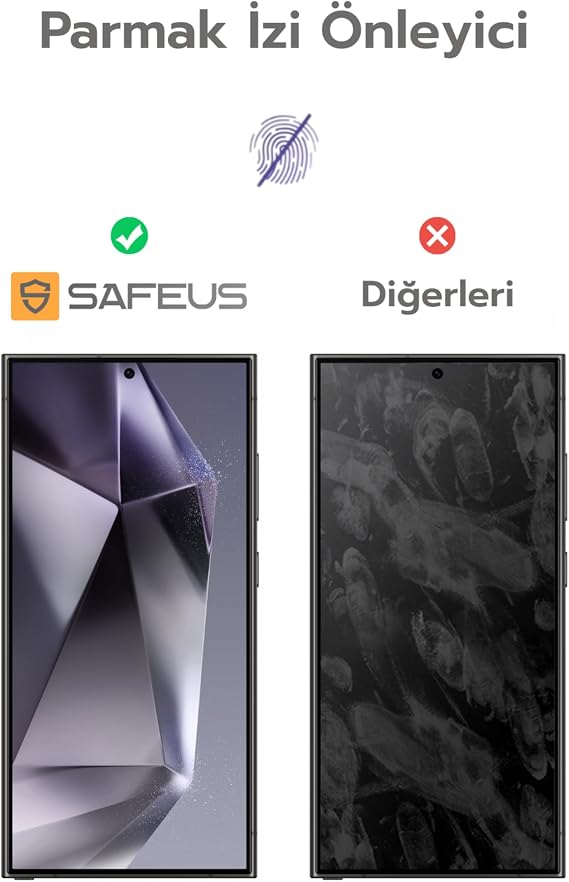 Tam Kaplayan Hayalet Parmak İzi Bırakmayan Safir Ekran Koruyucu Cam, Samsung S24 FE İle Uyumlu
