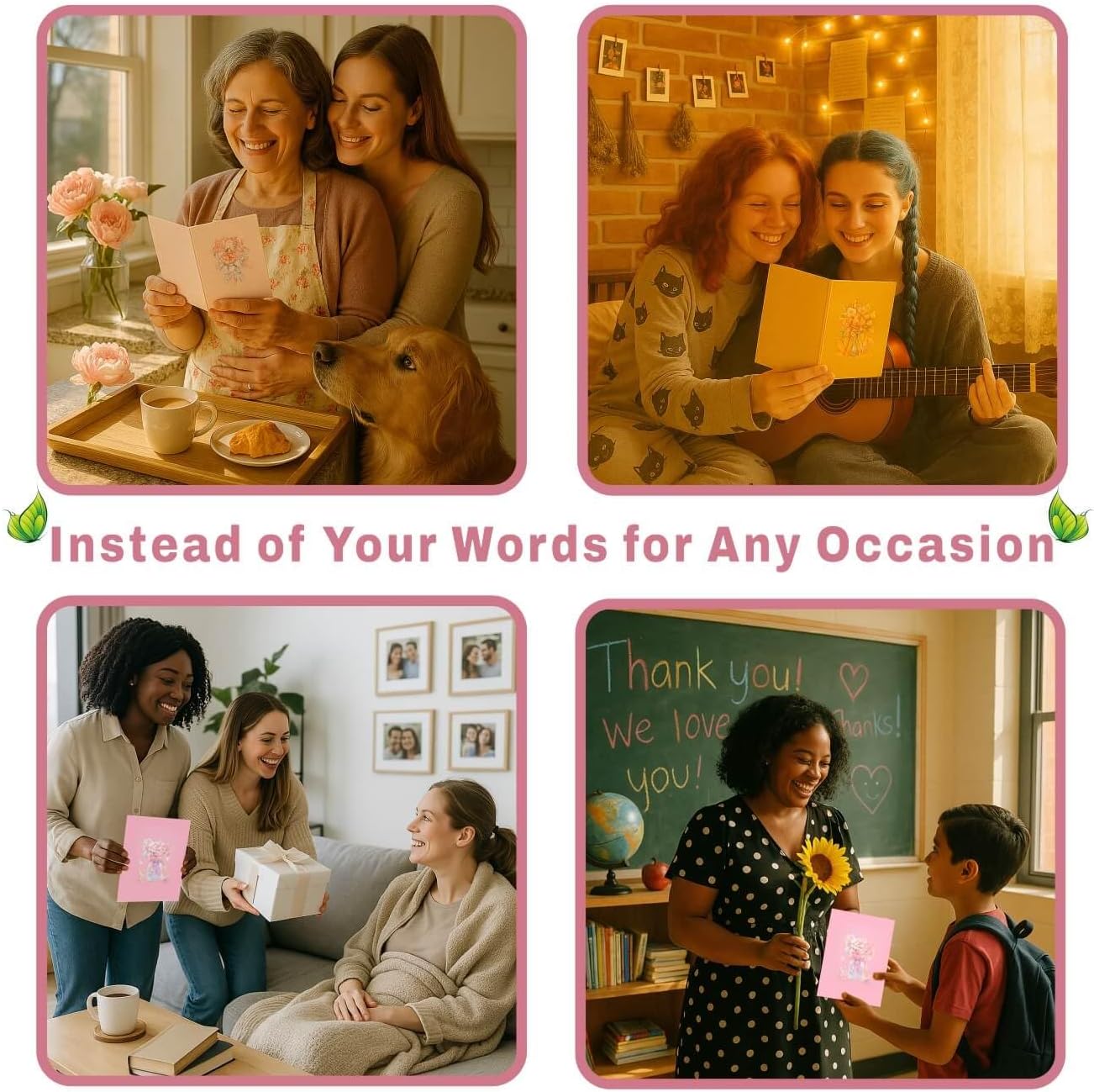 Handmade 3D Pop Up Butterfly Birthday Card for Women & Girls, All-Occasion Greeting Card with Floral Design for Anniversary, Thank You, Get Well, Mother's Day | Includes Envelope & Stickers - Image 7