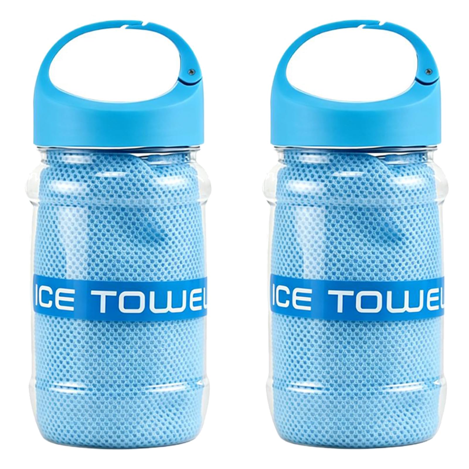 2 Pack Cooling Towels, 100x30cm Ice Cool Neck Towel, Soft Breathable Microfiber for Yoga, Golf, Gym, Running, Camping & Hot Weather