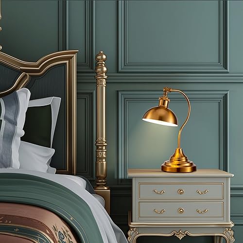 Miniatura 7 de Lámpara de mesa LED inalámbrica, funciona con pilas, recargable, atenuación de 3 niveles, carga universal USB-C, cabezal giratorio de 180, pantalla