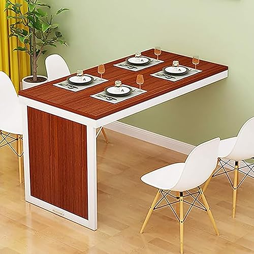 Miniatura 10 de Mesa de comedor plegable montada en la pared para espacios pequeños, mesa de comedor de madera para montar en la pared, mesa de cocina plegable,