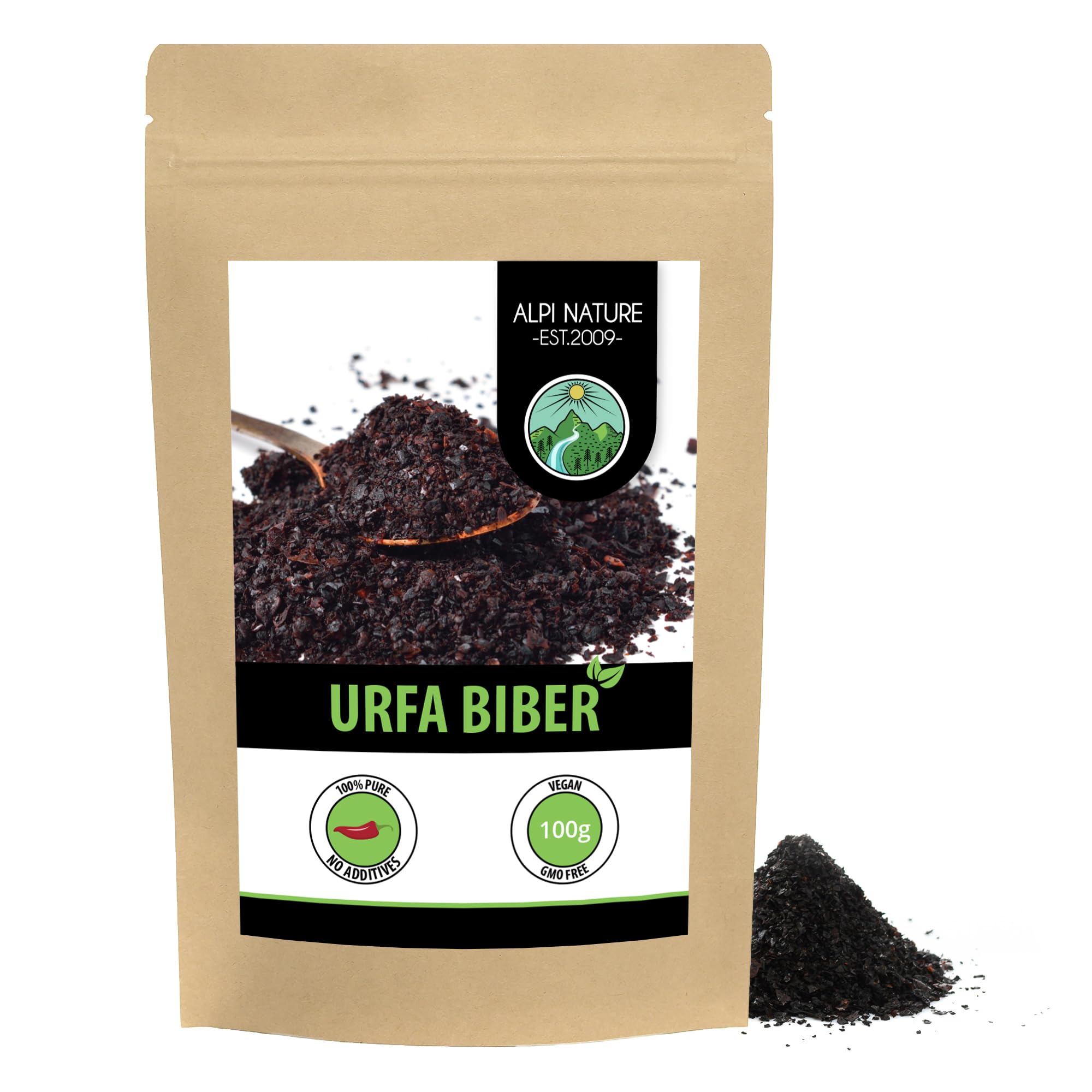Alpi Nature Urfa Chilli Flakes 100g 3.5 oz, Turkish Pepper Flakes, Isot Biber, Urfa Biber