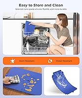 Vista 3 de Waterproof Food Warming Mat, Color-Changing Electric Heating Tray with 6-Level Temperature Control, 1-6h Timers, Dishwasher-Friendly Food Warmer Mat