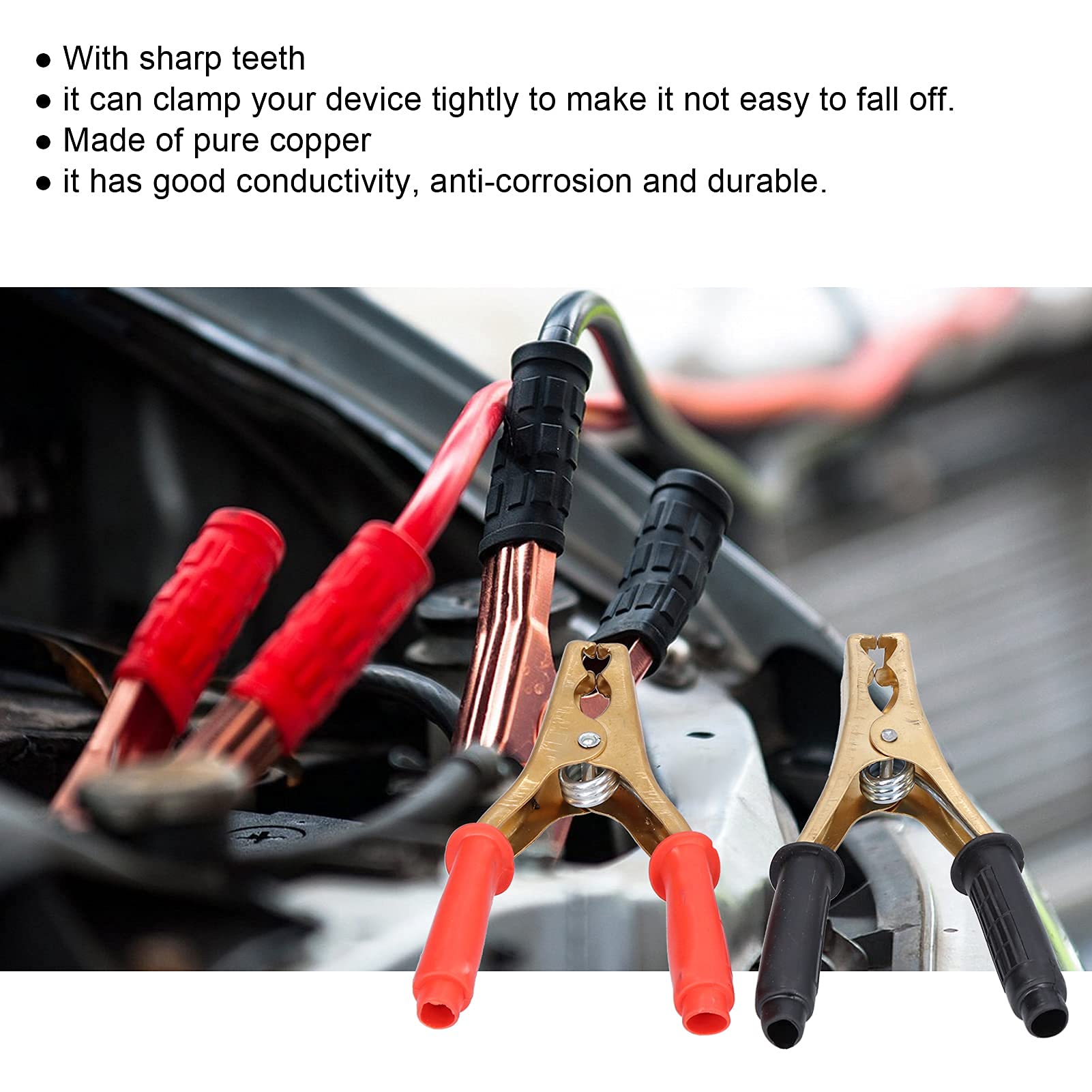 Morsetti per batteria 200 A, morsetti isolati, rosso e nero, con rivestimento isolante per auto, camion, auto, barca, cavo di ricarica (6)