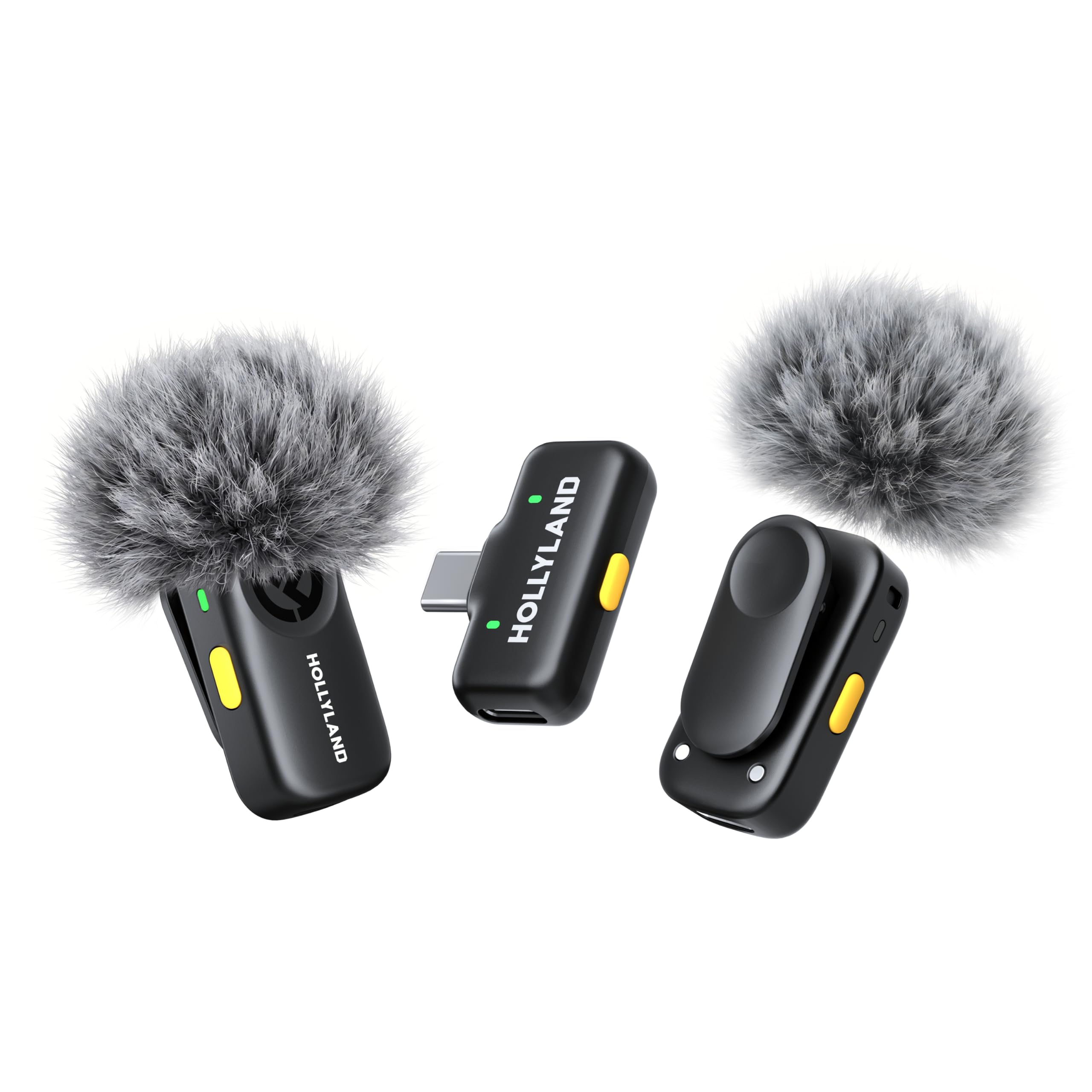 Hollyland Lark A2 Mini Duo(2TX + 1RX) Wireless Microphone, Noise Canceling
