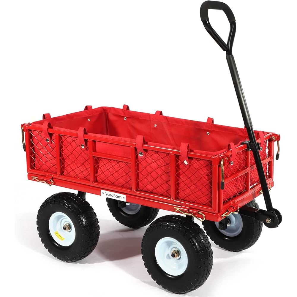 23/mo Finance Yardsam Heavy Duty Steel Garden Cart with NoFlat