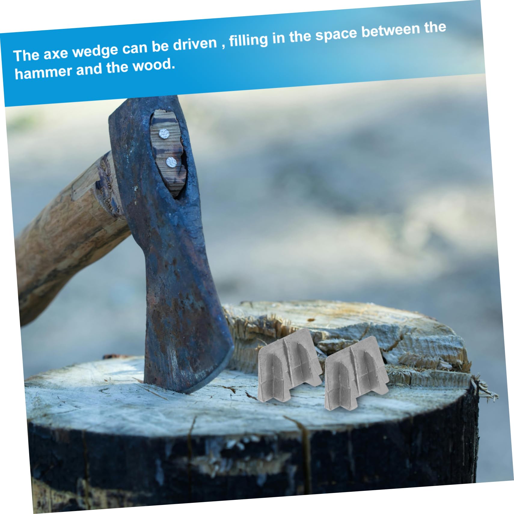 INOOMP Cone Shaped Aluminum Wedge Set Hammer Handle Splitting Tool Axe Installation Reinforcement