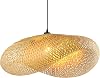 Creativity Hanging Lights,Handwoven Hat Bamboo Light Shade Retro Ceiling Pendant Light 100Cm Vintage Ceiling Lights for Kitchen Dining Room Living Room Restaurant,Light Straw [Energy Class F]