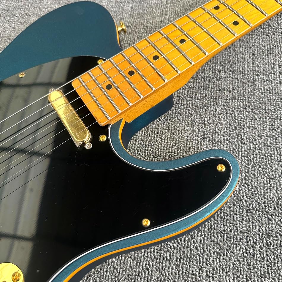 Chitarra elettrica personalizzata blu argento rosa con tastiera in acero e hardware cromato - Guitarra Electrica professionale