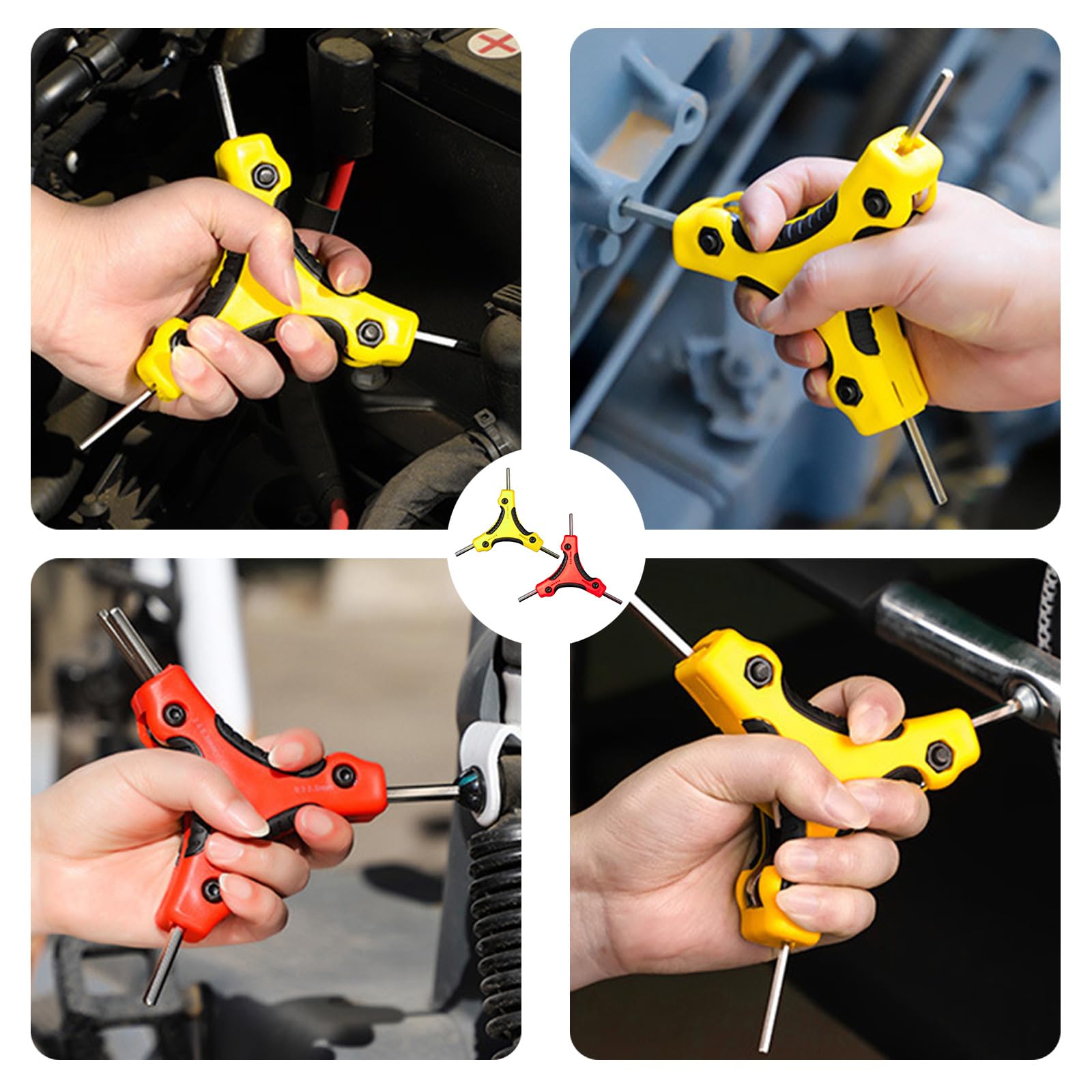 Shurhome 9 In 1 Trigeminal Allen Wrench Mountain Road Bike Trigeminal Key Set Hand Repair Tools 1.5/2/2.5/3/4/4.5/5/5.5/6