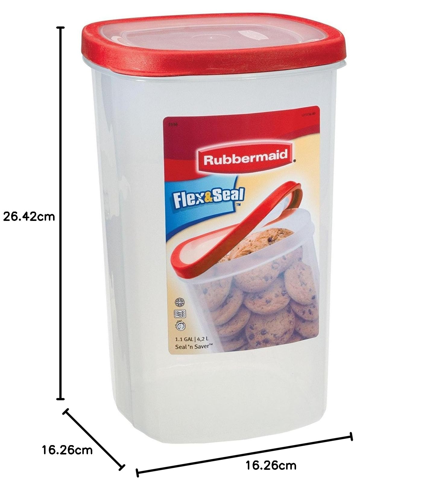 1.1 L contenedor de alimentos rojo Flex