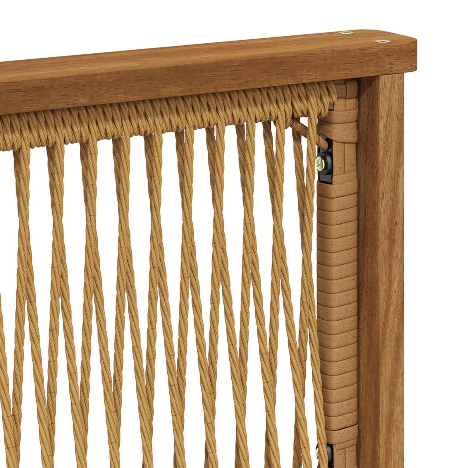 Ecksofa Set 6-teilig aus massivem Akazienholz Natur, Gartenmöbel Moebelgarnitur mit Tisch und Sitzgruppe, Flexible Wohnlandschaft für Terrasse und Poolbereich