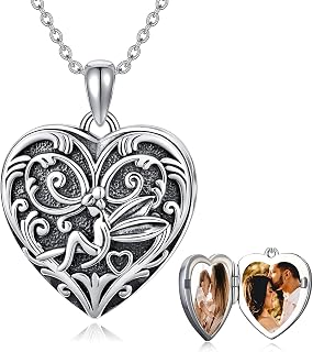Daisy Locket Necklace that Holds 2 Pictures Expression of Thanks Jewelry Gift Personalized Photo Locket for Women Girls