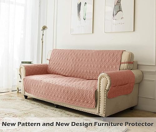 Miniatura 6 de Ameritex - Funda protectora para sofá de dos puestos, impermeable, acolchada, con revestimiento antideslizante de huellitas, para perros, niños