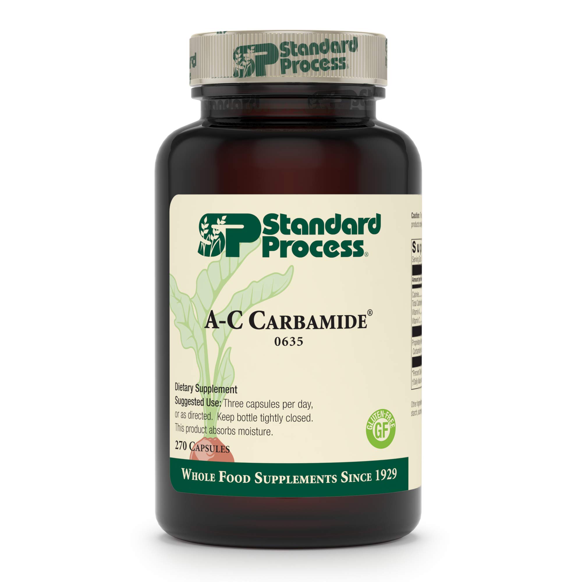 Standard Process A-C Carbamide - Supports Healthy Excretion of Urine & Cellular Fluid Levels - Contains Vitamin A & Antioxidant Vitamin C - Gluten-Free, Non-Dairy & Non-Soy - 270 Capsules