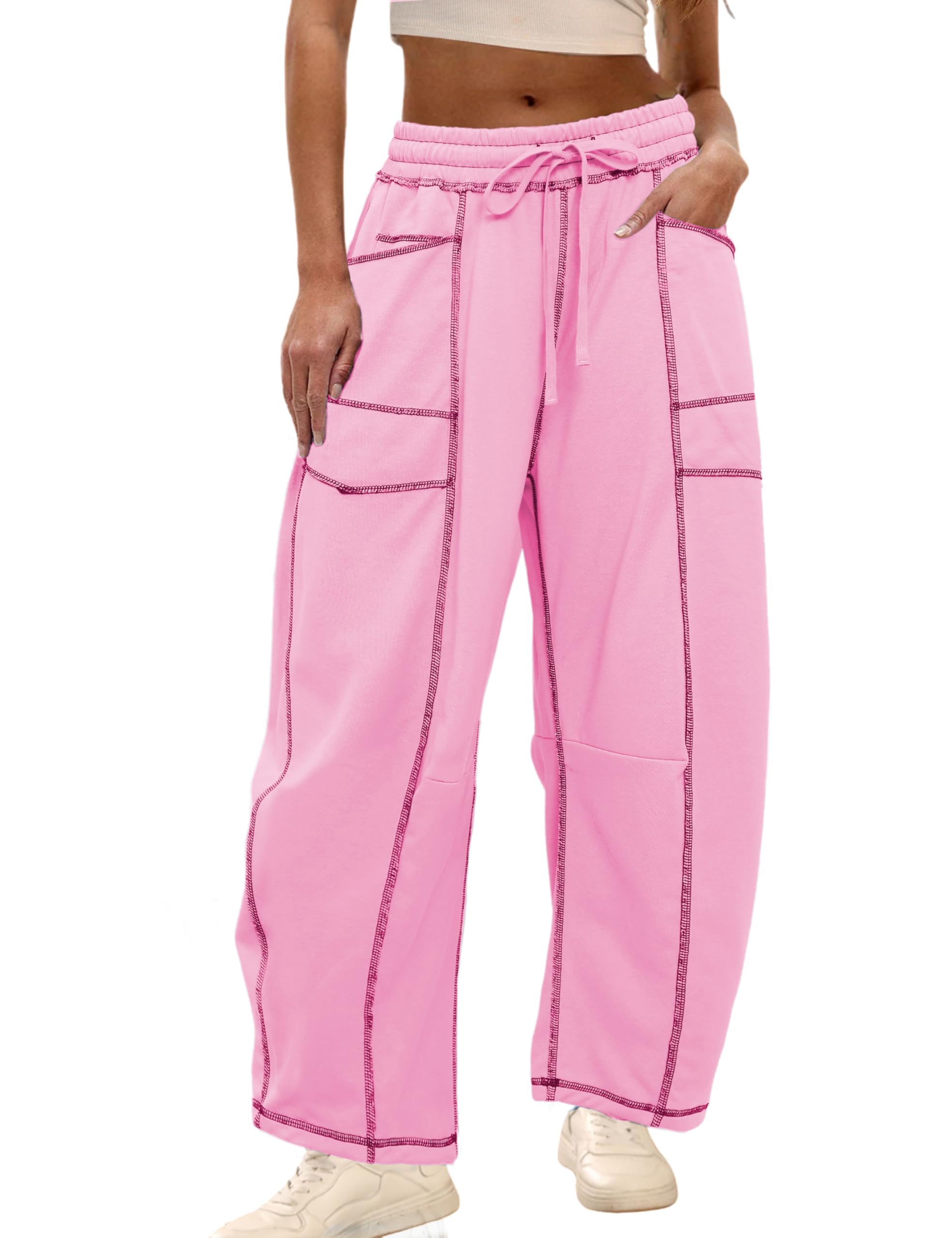 Athlisan Womens Baggy Barrel Pants