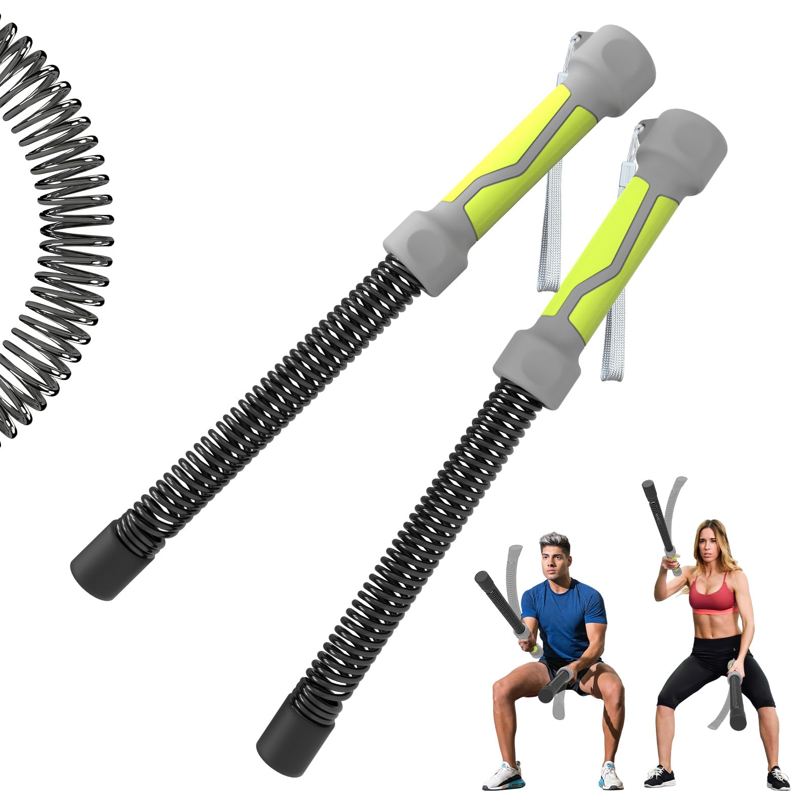 Cuerdas de Batalla inalámbricas Pesadas: Cuerdas de Batalla portátiles con función 3 en 1 actualizadas 2026 para Gimnasio en casa, Cardio, Entrenamientos HIIT y Entrenamiento Muscular, Entrenamiento