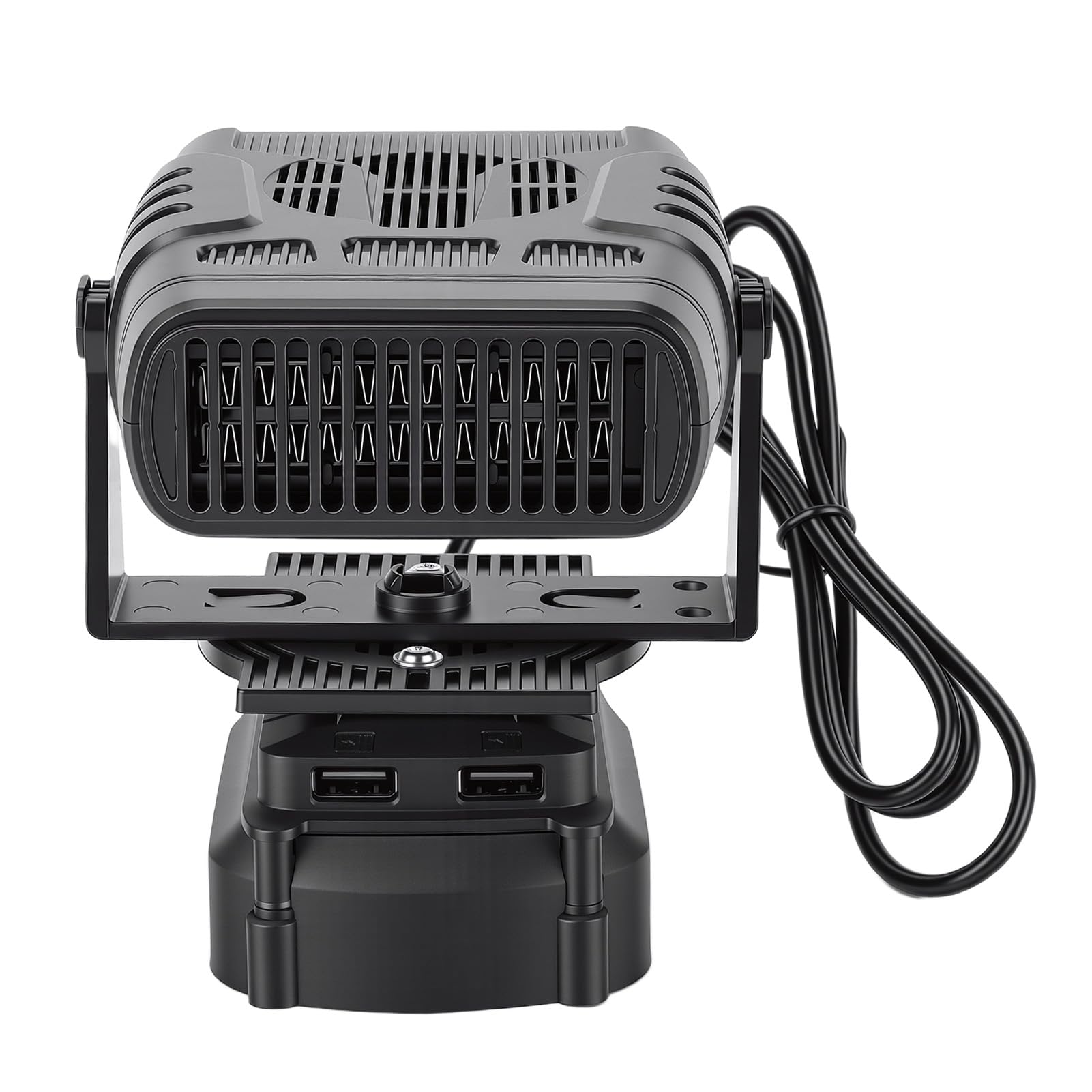 Hyuduo Cordless Space Heater 2 Gears Quiet Operation with Dual USB Ports Battery Powered Heater for BL1830 BL1840