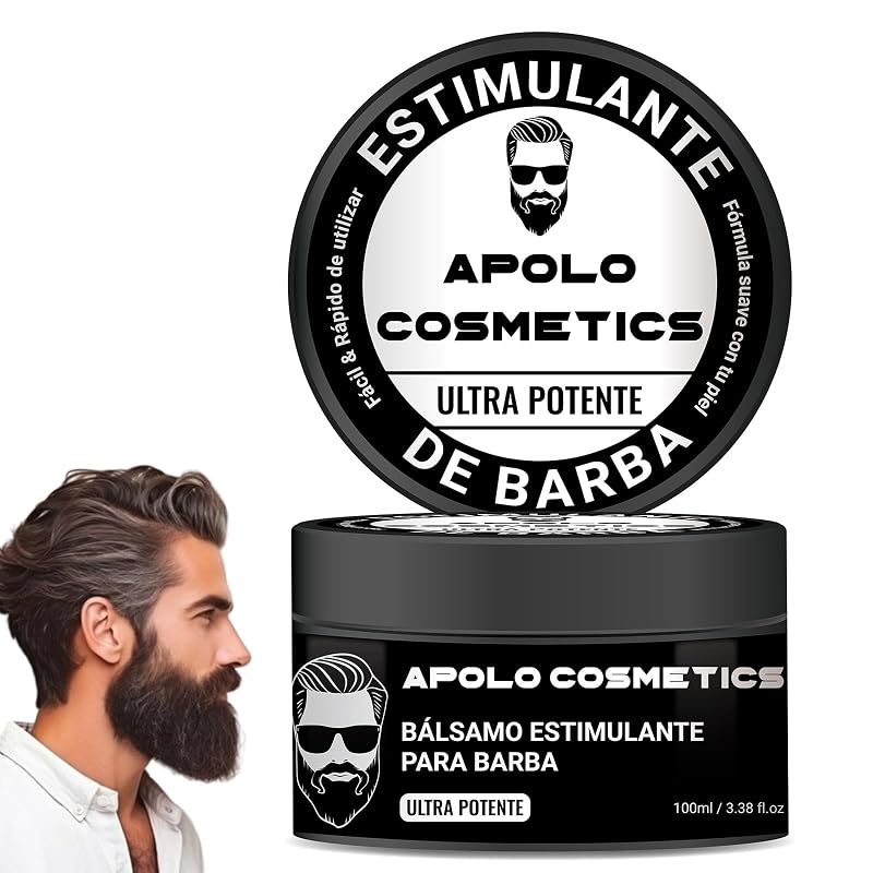 Bálsamo para barba apolo cosmetics, fórmula preta, 1 unidade