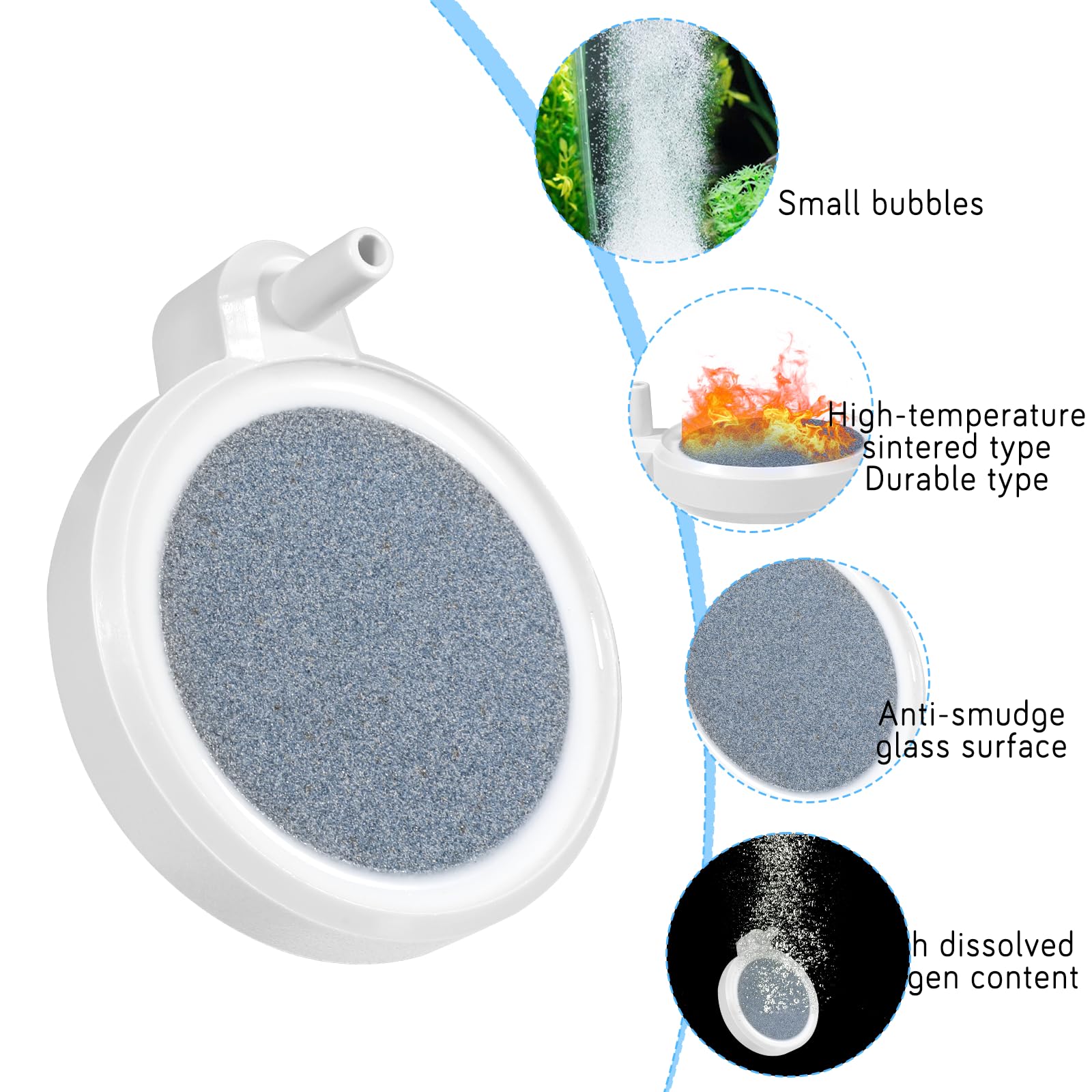5cm Kleiner Nano Luftblasenstein Aquarium Nano Luftstein für Aquarien Aquarium Luftstein Aquarium-Sprudler Belüfter Sauerstoffdiffusor Aquarium-Zubehör