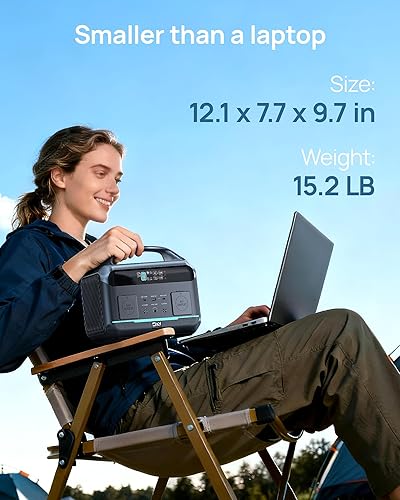 Vista 22 de Estación de energía portátil de 600 W (sobretensión de 1200 W), generador solar LiFePO4 de 288 Wh(90,000 mAh), batería con salidas de CA, carga