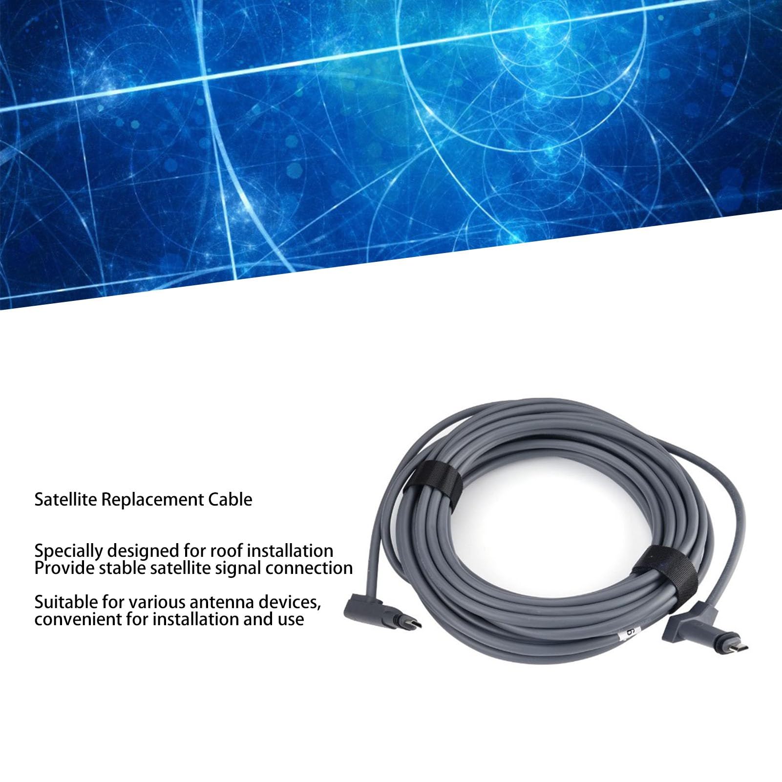 Haofy Câble D'antenne, Longue Durée, Accessoires Réseau Star Space X, Satellite, Toit (30FT)