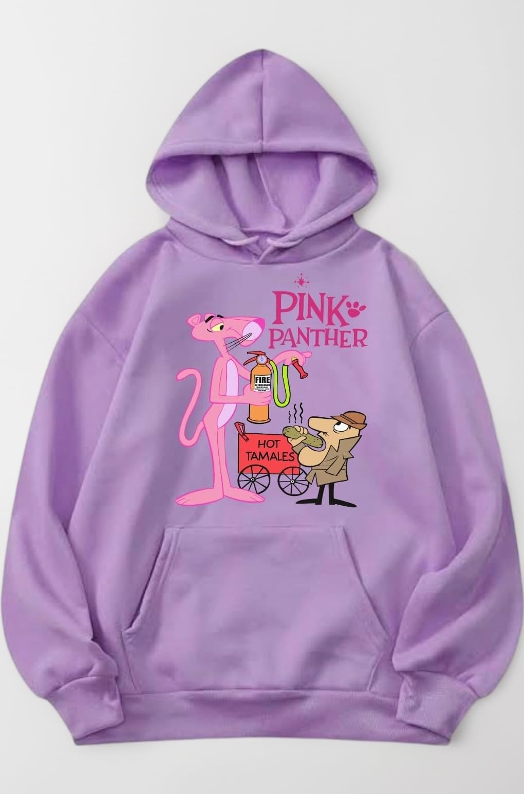Black Men Hooded Sweatshirt Pink-Panther Hoodie for Men & Women
