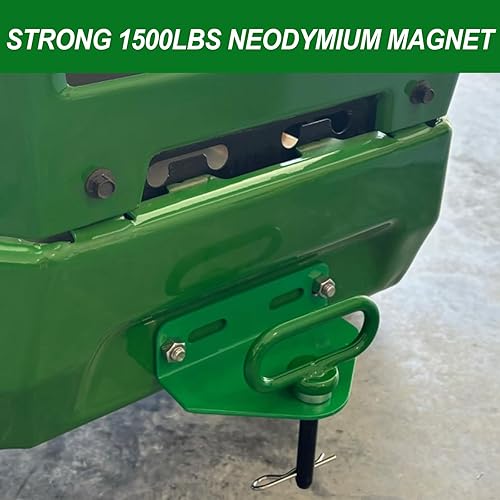 Miniatura 5 de Kit de enganche de cortacésped de giro cero de alta resistencia con pernos de 18 pulgadas (3mm) y pasador de enganche magnético fuerte, montaje de