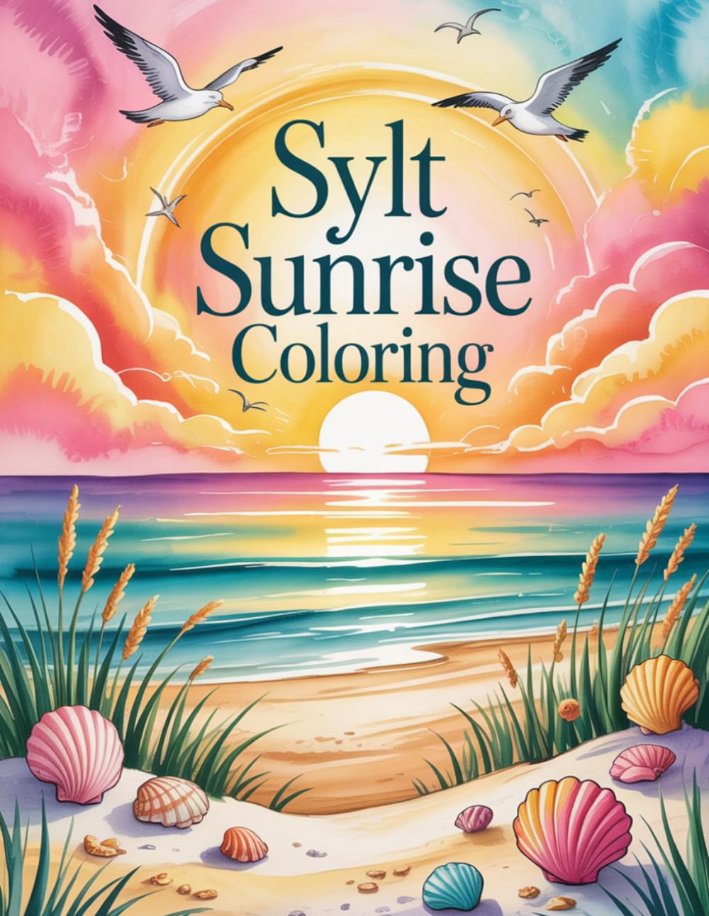 Sylt Sunrise Coloring: A Relaxing Coloring Journey, Island Beauty, Sunrise Scenes, Coastal Inspiration, Art Therapy, Adult Coloring Book, Relaxation and Stress Relief, Mindful Creativity