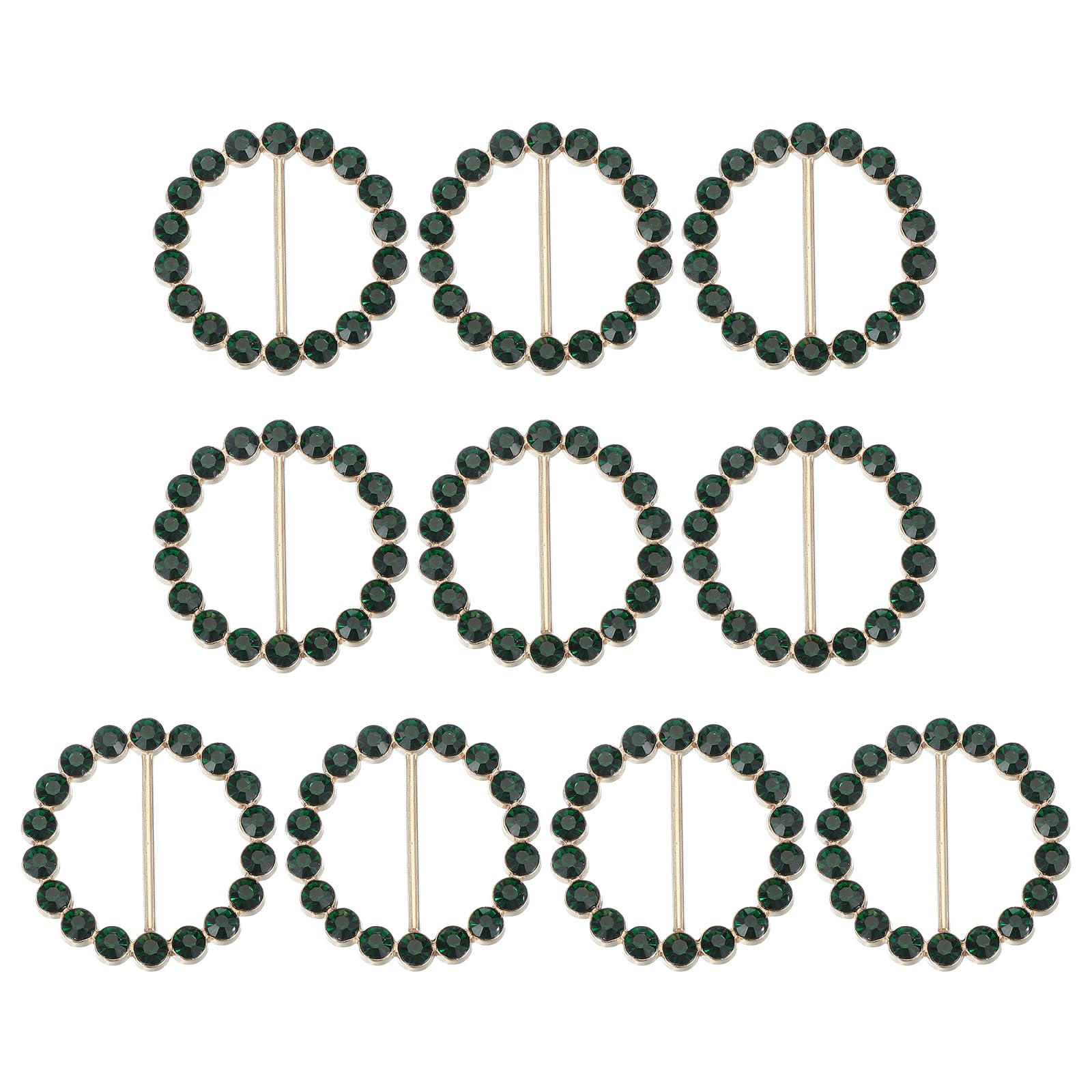 PATIKIL 10 Pcs Silk Scarf Ring Clip Bling Rhinestone T-Shirt Clips Tie Waist Knotted Buckle Rings Metal Circle Buckles for Women Fashion Scarves Hat Decor Wrap Holders