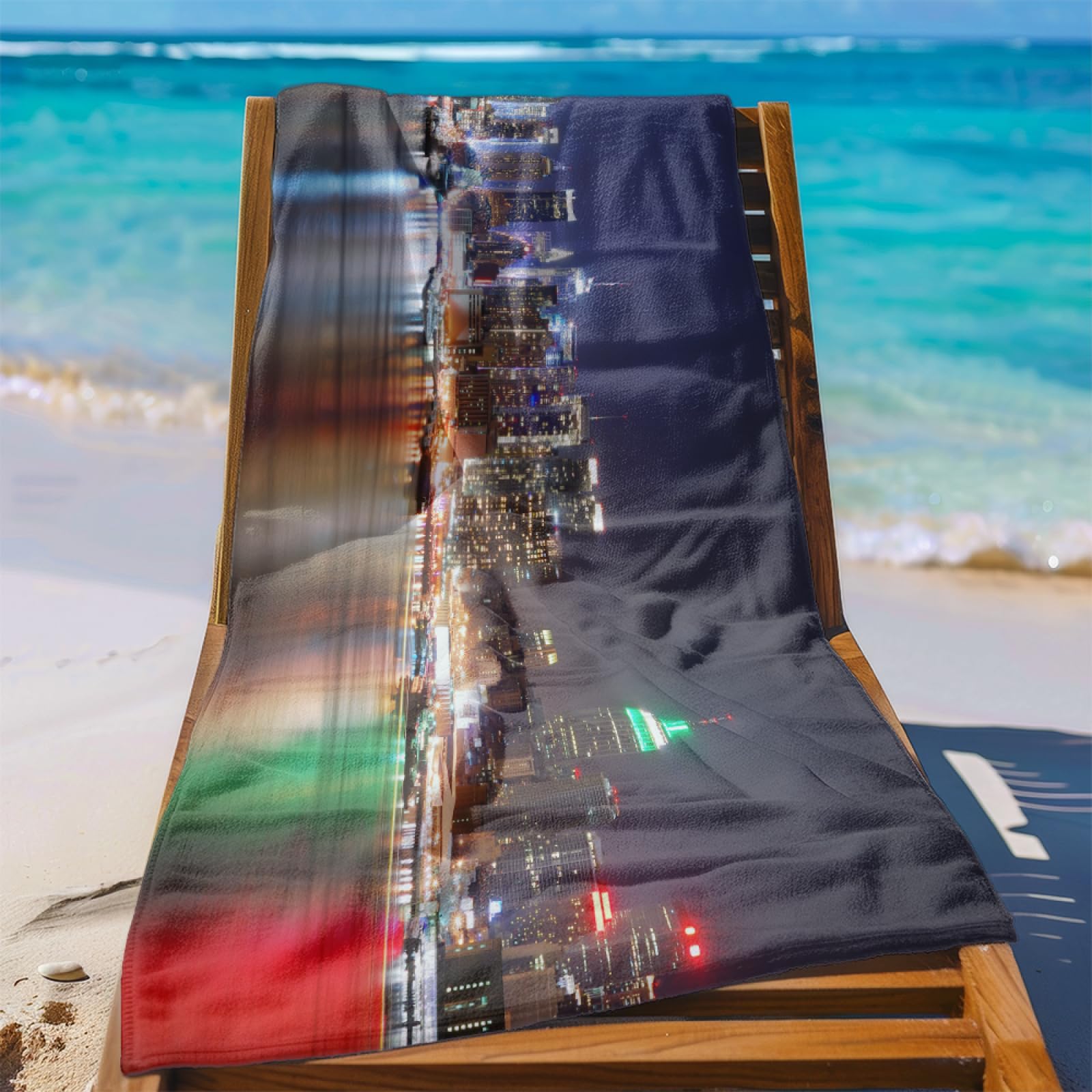 Telo Mare Microfibra 210x230 Blu Telo Spiaggia Grande Antisabbia,XXL Asciugamano Mare, Asciugatura Rapida, Stuoia Spiaggia Leggero E Portatile