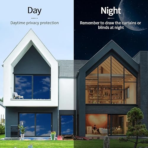 Miniatura 4 de ZZLFML Película de privacidad para ventana con herramientas de instalación gratuitas, material PET de alta calidad, bloqueo de rayos UV, aislamiento