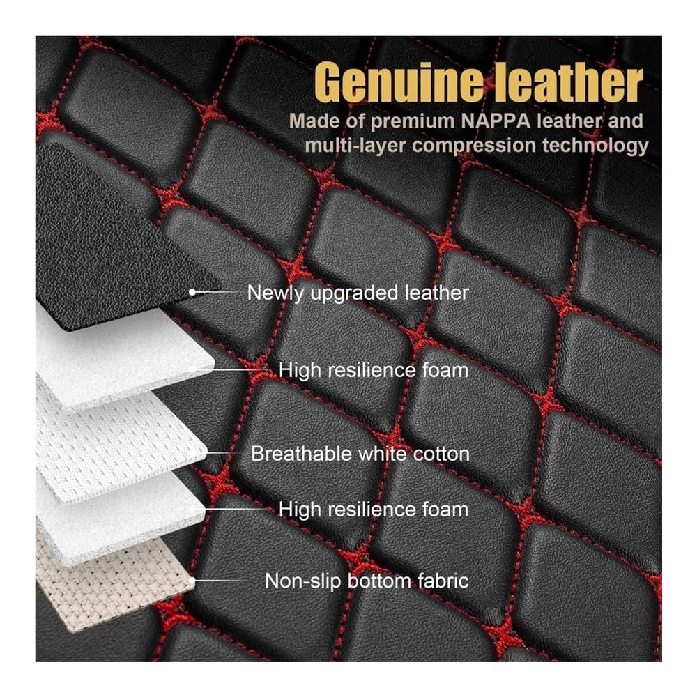 Generico Set tappetini Tappetini Auto per Grand per Punto per Project 199 2005~2009 3 Porte Tapetes para Carro Alfombrillas Coche per Accessori Tappeto tappetti(Cherry,Left)
