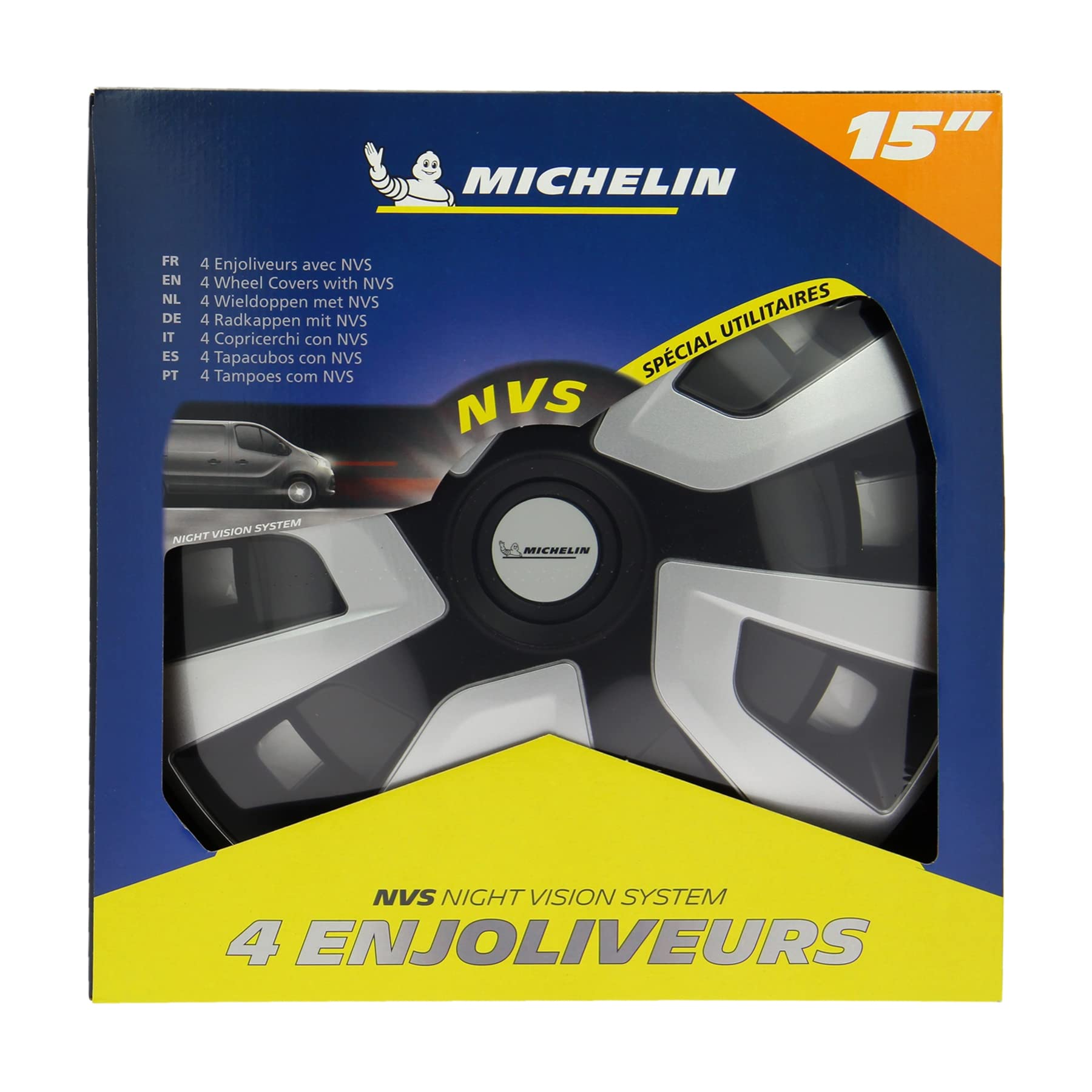 MICHELIN 009134 4 copricerchi 15" NVS per furgoni, SUV e camper