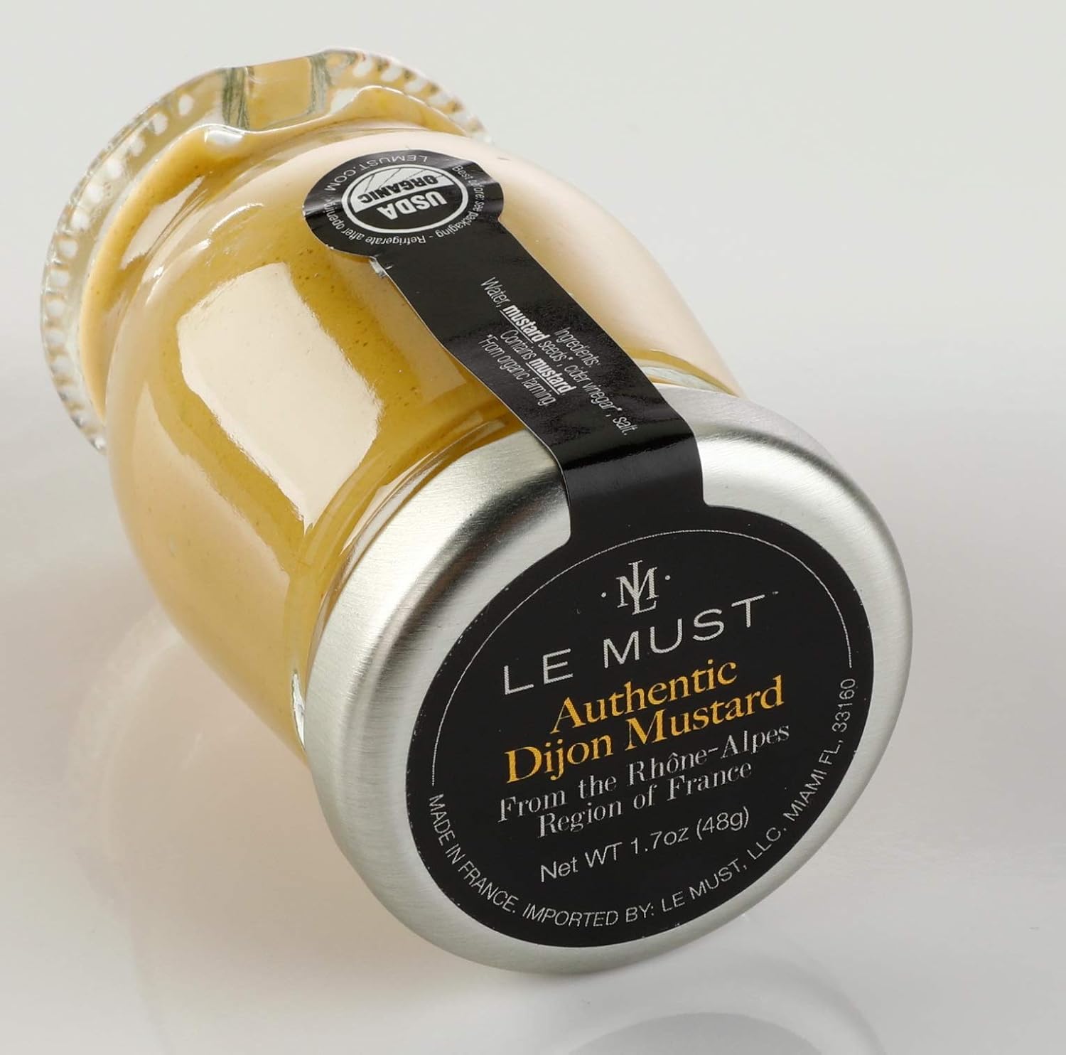 Le Must™ Organic Authentic Dijon Mustard Mini Glass Bottle Roomservice, 1.7 ounce - 48 per case
