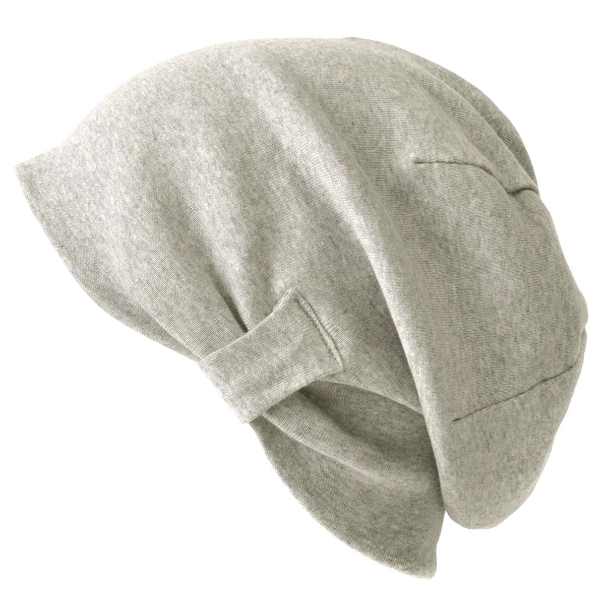 CHARM Organic Cotton Slouchy Beanie - Womens Soft Summer Slouch Chemo Hat Cream